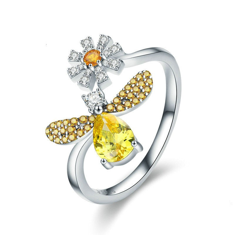 "925 Silver Open Bee Blessing Ring - Direct from Factory"
