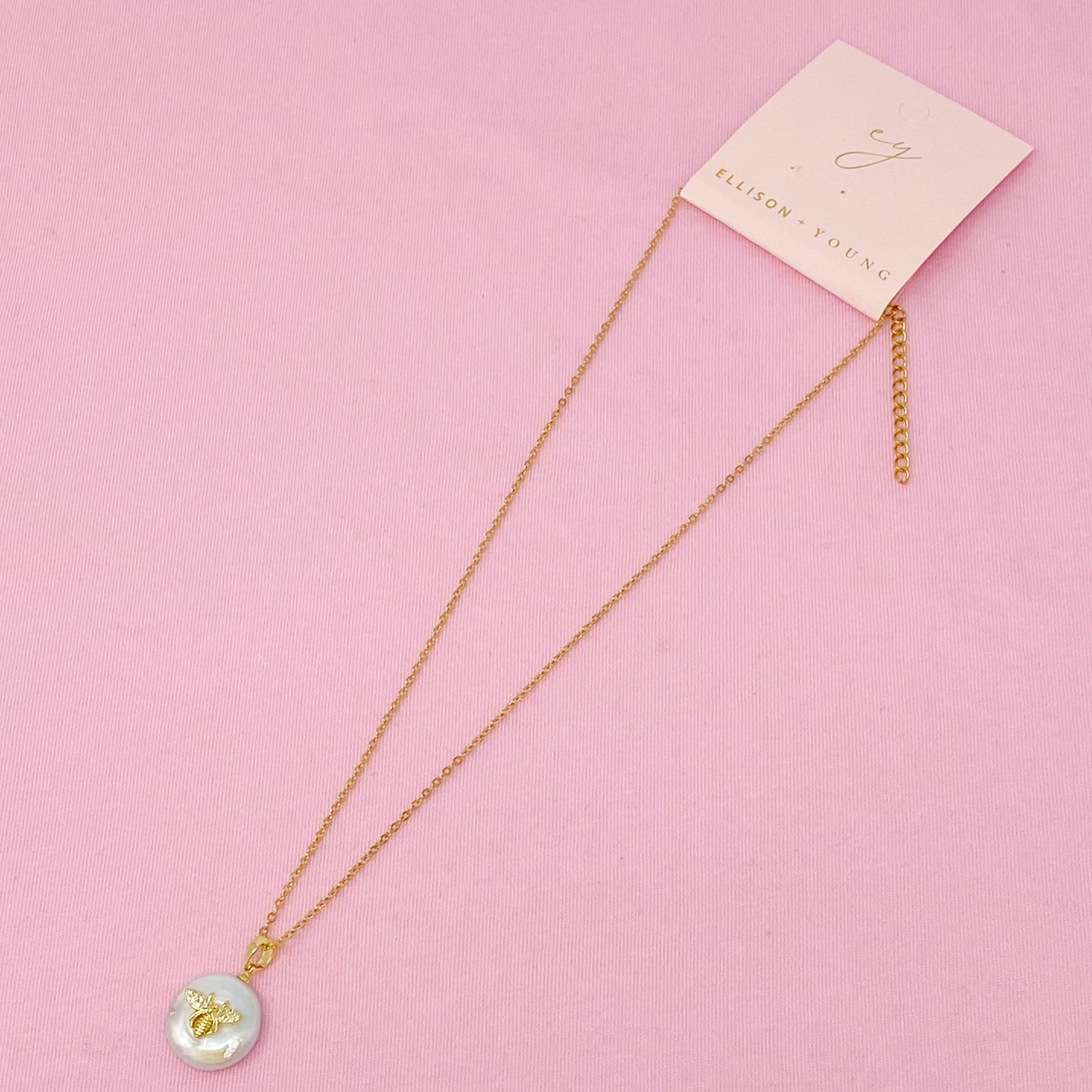 Emily Pearl Bee Necklace