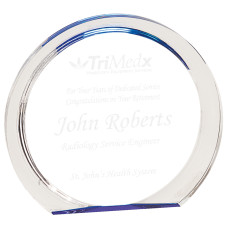 Blue Round Halo Acrylic Award