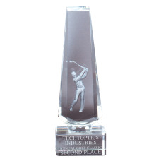 3D Golfer Crystal Tower